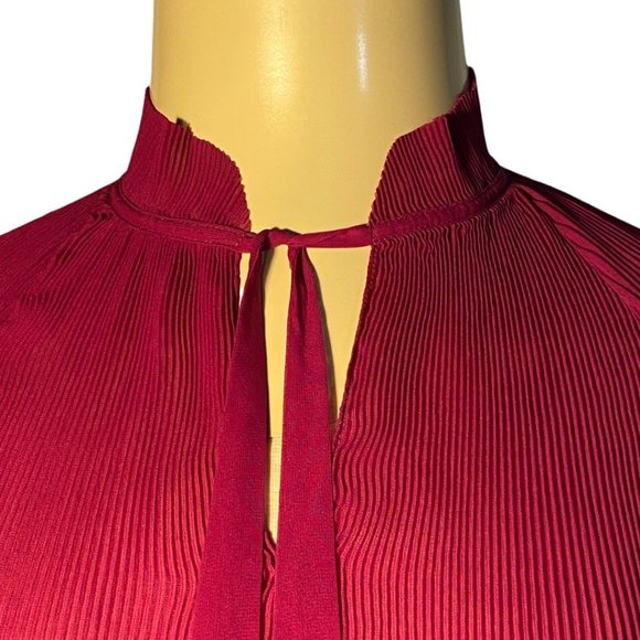 BEAUTIFUL DEREK LAM 10 CROSBY FUCHSIA PLEATED BLOUSE (NWT) - Picture 7 of 12